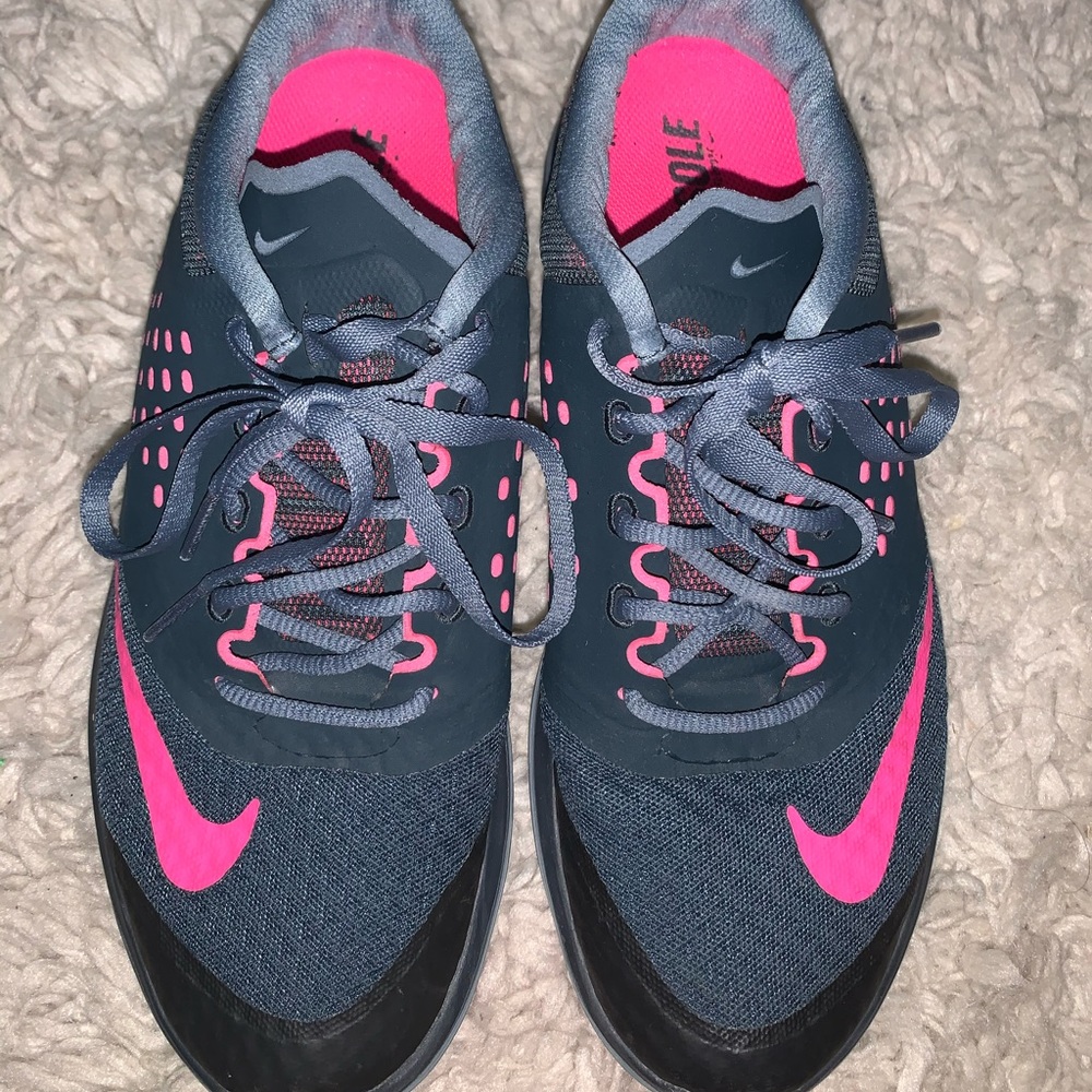 Used Hot pink & gray Nike sneakers!